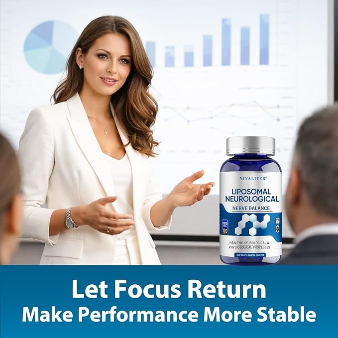 Migraine Relief Supplement | 120 Capsules Liposomal Neurological Health Formula with Magnesium Glycinate, Riboflavin (Vitamin B2) & Feverfew | Daily Brain Function