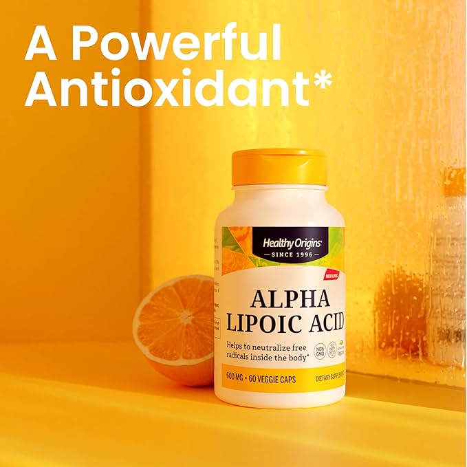 Healthy Origins Alpha Lipoic Acid, 600 mg - Alpha Lipoic Acid Supplement - Antioxidant Support - Gluten-Free Supplement - 150 Veggie Capsules