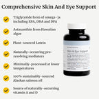 BIG BOLD HEALTH Skin & Eye Support - Omega-3 Complex with Alaskan Salmon Oil, DHA, Astaxanthin & Lutein for Healthy Eyes & Skin - 60 Softgels