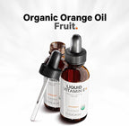 Codeage Liquid Vitamin E+ - USDA-Certified Organic Vitamin E - 2-Month Supply - D-Alpha Tocopherol Acetate, Organic MCT Oil, Orange Fruit Oil, Unflavored, Non-GMO, Vegan, Gluten-Free, 2 fl oz