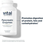 Vital Nutrients Pancreatic Enzymes 1000mg (Full Strength) - Pancreatin Digestion Supplement with Protease, Amylase & Lipase - Digestive Enzymes - Gluten, Dairy, and Soy Free - 180 Capsules