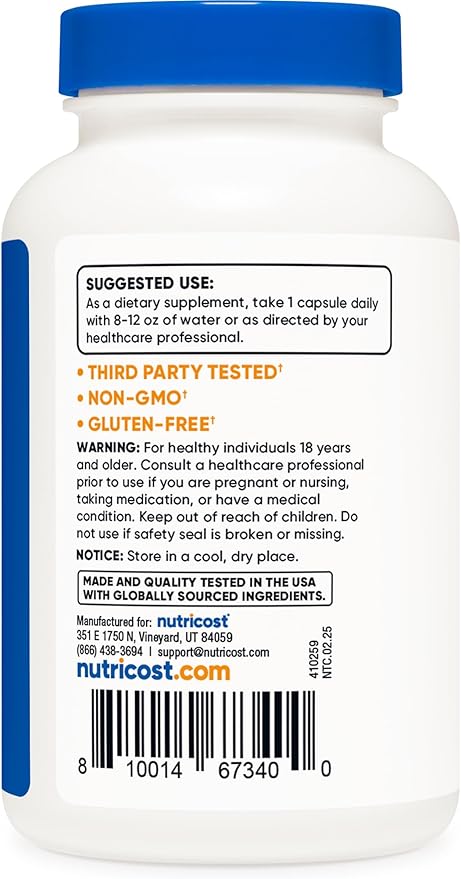 Nutricost Pygeum Extract 120 Capsules for 120 Servings Per Bottle - Vegan, GMO Free and Gluten Free