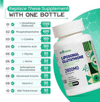 2800 MG Liposomal Glutathione Supplement, Detoxifying & Immune, Aging Defense, Energy, Glutathione Unique Formulation Reduced