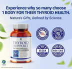 1 Body Thyroid Support Supplement, 90-Day Supply, 3 Pack with B12, Iodine, Zinc, Selenium, Ashwagandha, Non-GMO Vegetarian Formula
