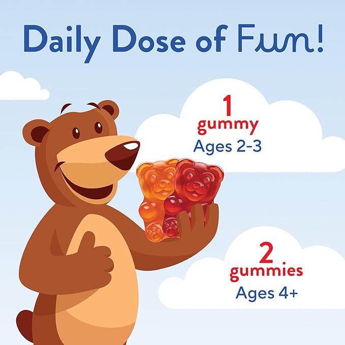L'il Critters Gummy Vites Daily Kids Multivitamins Assorted Fruit Flavors for Ages 2+ Toddlers & Kids, Gummy Vitamin with Vitamin C and D, 95-190 Day Supply, 190 Gummies