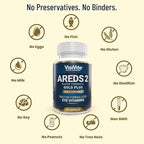 Doctor Formulated AREDS 2 Plus Eye Vitamins with Zeaxanthin Plus Lutein - Bilberry and Grape Seed Extract - Premium Eye Health Formula - 60 Eye Supplement Capsules of VisiVite Gold Plus