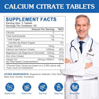 Calcium Citrate 1200mg Supplement with Vitamin D3 for Women and Men - Calcium Magnesium Zinc D3 Supplement for Bone, Teeth, Immune Support, Vegan-Friendly - 120 Tablets (2 Pack)