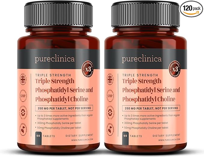 Triple Strength Phophatydyl Serine and Phosphatidyl Choline x 120 Tablets (2 Bottles of 60 Tablets).
