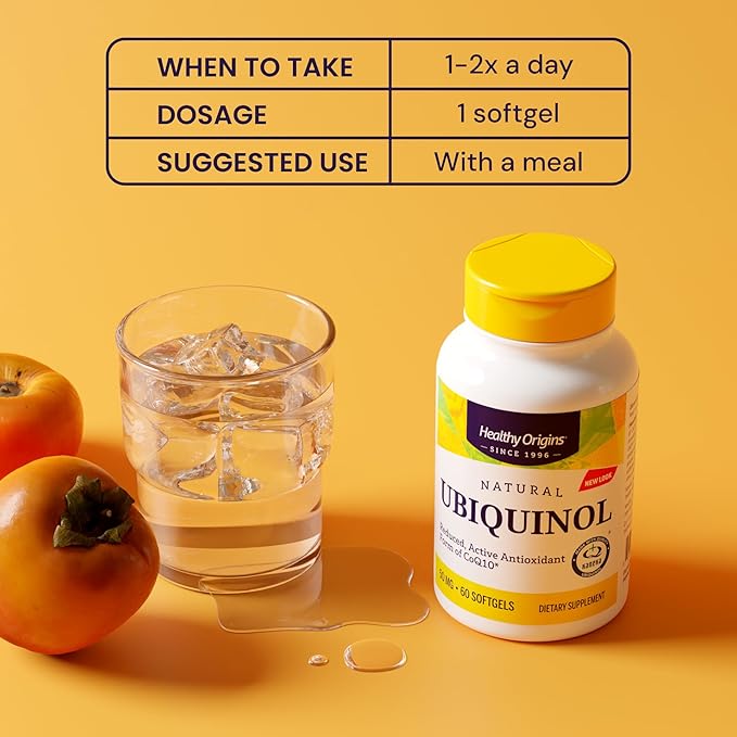 Healthy Origins Ubiquinol (Active Form of CoQ10), 50 mg - Ubiquinol Supplements for Heart Health & Antioxidant Support - Gluten-Free & Non-GMO Supplement - 150 Softgels