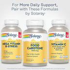 SOLARAY Food Carotene 7500mcg (25000 IU) - Beta Carotene Vitamin A Supplement - Wellness and Immune Support Supplement, Potent Eye Vitamins and Skin Food, Plant Sourced, 60-Day Guarantee, 200 Softgels