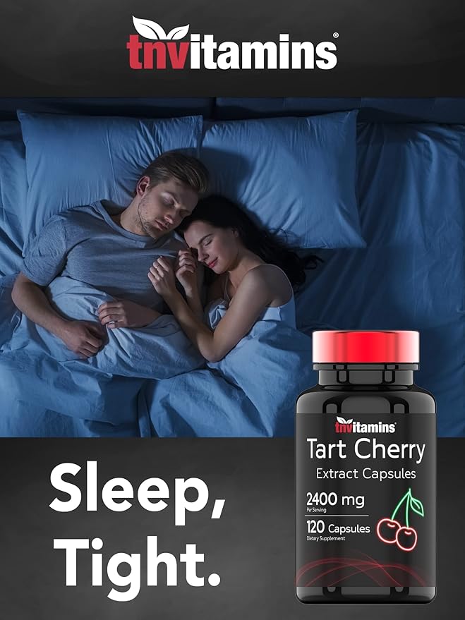 Tart Cherry Capsules (2400 MG - 120 Count) | From Montmorency Cherry Extract | Provides Antioxidants, Anthocyanins, & Phytonutrients | Tart Cherry For Sleep and More! | Non-GMO, Made in the USA!