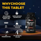Vitabod Melatonin 60 mg with Vitamin B6 – 120 Fast Dissolve Tablets Extra-Strength Sleep Support – Drug-Free – Natural Citrus Flavor – Vegetarian, Non-GMO, Gluten-Free
