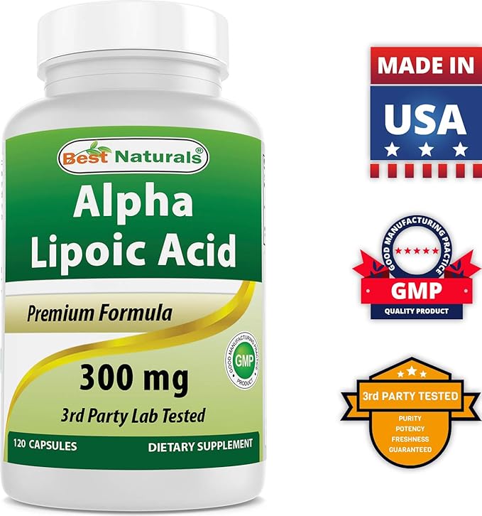 Best Naturals Alpha Lipoic Acid 300 mg & Magnesium Glycinate 425 mg