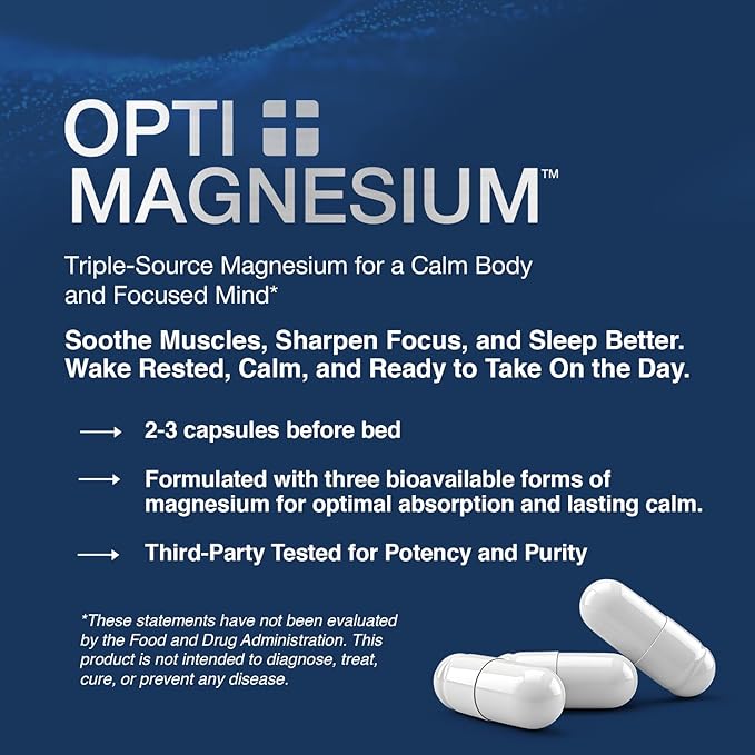 Opti + Strength & Recovery Bundle - Creatine, Triple Magnesium & rTG Omega-3 Supplement Kit | Supports Muscle Performance, Recovery & Joint Wellness* | 3-Product Active Lifestyle Pack