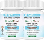 Carbonyl Iron Tablet 65 mg with 270 mg Vitamin C |180 Days Supply | for Women/Men | High Potency Bariatric Vitamins for WLS Patients Including Gastric Bypass | Dye Free (2)