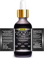 Fulvic Humic Mineral Blend – 180 Servings | Superior X935 Humic and Fulvic Acid Supplement | 77+ Trace Mineral Drops with Electrolytes | Improve Gut Health, Leaky Gut Repair with Fulvic Acid Organic