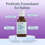LOVEBUG Baby Probiotic Drops - Organic Probiotics for Immune Support and Baby Constipation & Colic Relief - Tasteless & Sugar-Free Liquid Drops for Newborns, Babies & Infants (0-12 Months) - 10ml