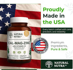 Natural Nutra Calcium Magnesium Zinc with Vitamin D3 - CMZ Supplement | Bone Strength, Immune Support, Muscle & Nerve Health - Cal-Mag Zinc Supplement - Digestion Support - 250 Tablets (Pack of 2)