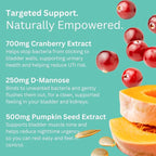 hollywoodskin 2X Potency Bladder Support Gummies. 700mg Cranberry Extract + 500mg Pumpkin Seed Extract. Reduce Leaks, Relieve Need to Go Urgency, Improve Sleep, Overactive Bladder. 90 Gummies