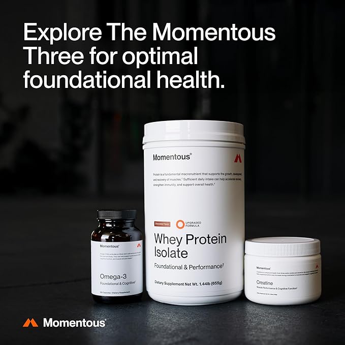 Momentous Creatine Monohydrate Powder - Creatine Powder - Supports Strength, Lean Muscle, & Recovery for Men & Women - NSF Certified for Sport - 5 g per Serving - 30 Servings