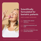 Bariatric Advantage Calcium Citrate Chewy Bites 500 mg - Highly Absorbable & Digestible - Vitamin D3 - Easily Chewable Calcium Supplement - Strawberry Flavor - 90 Count