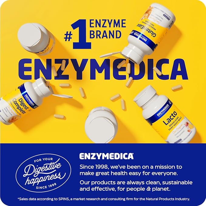 Enzymedica Digest Complete Chewable, Digestive Enzymes, Orange Flavor, 60 Tablets