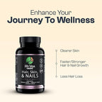 My Vida Origins Hair Skin and Nails | Thicker Hair, Stronger Nails, Vibrant Skin | Supports Natural Beauty | Zinc, Biotin, Vitamin E | Vegan 120 Capsules 1 Month Supply