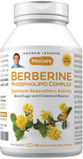 ANDREW LESSMAN Berberine Phospholipid Complex 60 Capsules - Barberry Root Extract. Small Easy to Swallow Capsules