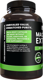 Pure Original Ingredients Maca Root (365 Capsules) No Magnesium Or Rice Fillers, Always Pure, Lab Verified