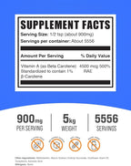 BulkSupplements.com Beta Carotene Powder - Beta Carotene Supplement, Vitamin A Supplement for Immune and Vision Support - Gluten Free, 900mg per Serving, 1kg (2.2 lbs) (Pack of 5)