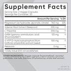 Sports Research® Sleep Complex with Melatonin 5mg, L-Theanine 200mg & Magnesium - Supports Restorative Sleep & Relaxation - Vegan Certified · Non-GMO · Gluten Free - 60 Veggie Capsules