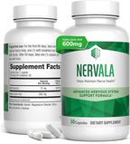 Nervala - Alpha Lipoic Acid 600mg - ALA Supplement Antioxidant for Nerve, Energy & Circulation Support- Extra Strength with Benfotiamine - Made in USA, Lab Tested - 30 Capsules, 1 Month Supply