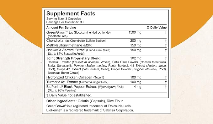 NuBest Joint Xtra - Joint Support Supplement - Joint Health Formula with Triple Joint Strength - Glucosamine, Chondroitin, Turmeric, MSM & Boswellia for Joint Health & Cartilage Health (Pack 5)