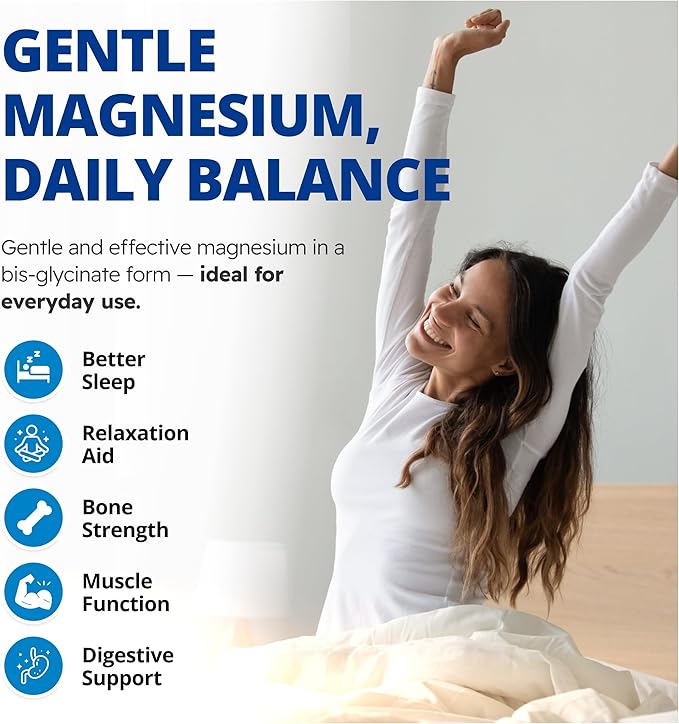 CanPrev Magnesium BisGlycinate Gentle 200mg, 240 v-Caps 240-Day Supply - Pure Elemental Magnesium Supplement, Supports Bone and Muscle Function, Gentle on Stomach, Perfect for Daily Magnesium Needs