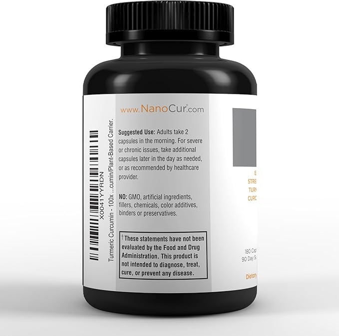 Turmeric Curcumin - 100x More Active Than Turmeric, 170% More Active Than Curcumin + Black Pepper Extract. Joint Support, Relief, and Energy You’ll Feel. Organic Curcumin/Plant-Based Carrier.
