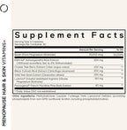 Codeage Menopause Hair & Skin Vitamins+ - Patented Lustriva, Pycnogenol, KSM-66 Ashwagandha - Hair Density Skin Perimenopause Support - Menopause Supplement - 10,000 Mcg Biotin, Wild Yam - 60 Capsules