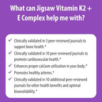 Jigsaw Health Vitamin K2 + E Complex | Promotes Healthy Bones | 60 Softgels | 60 Servings