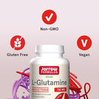 Jarrow Formulas® L-Glutamine 750 mg, Dietary Supplement, Immune and Muscle Support, 120 Veggie Capsules, Up to 120 Day Supply