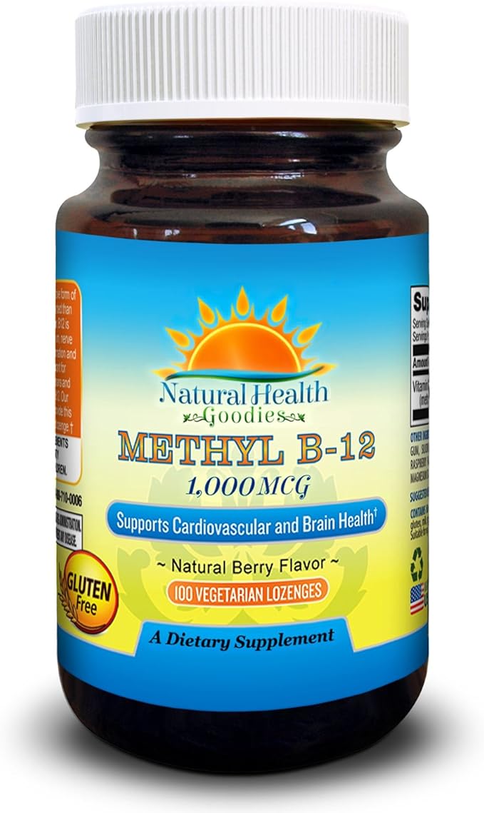 Vitamin B12 Methylcobalamin 1000 mcg Vegan Sublingual Chewable Lozenges