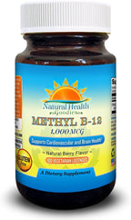 Vitamin B12 Methylcobalamin 1000 mcg Vegan Sublingual Chewable Lozenges