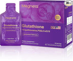 Liposomal Glutathione Supplement – 500mg Glutathione with PQQ, CoQ10 & Vitamin C – High Absorption Antioxidant for Immune & Energy Support – Grape Flavor, 30 Pouch