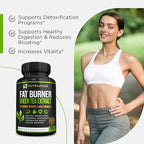 Premium Green Tea Extract Fat Burner Supplement with EGCG-Natural Appetite Suppressant-Healthy Weight Loss Diet Pills that Work Fast for Women and Men-Detox Metabolism Booster to Burn Belly Fat Fast