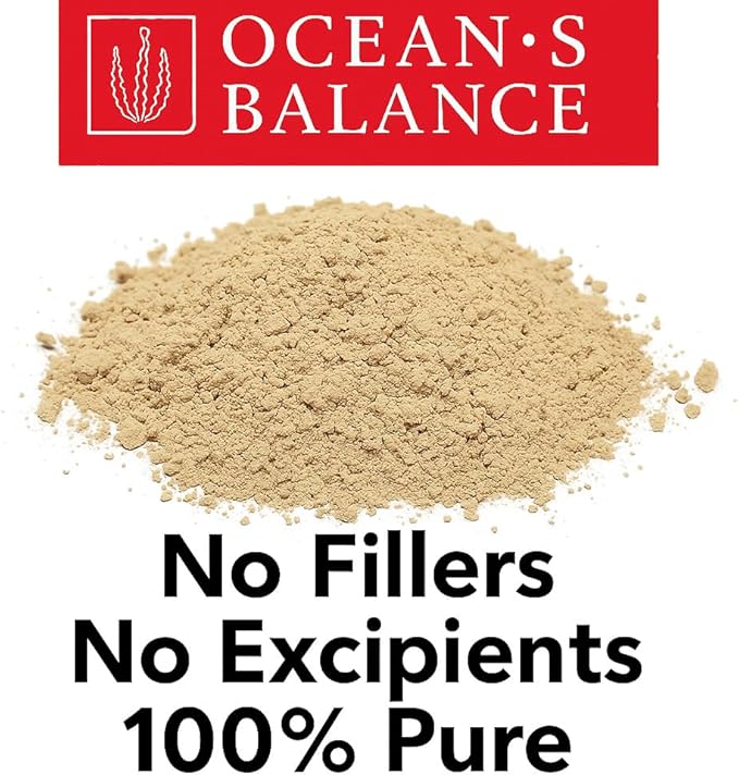 Ocean’s Balance Clean – Organic Bladderwrack Powder (Fucus vesiculosus) from the Pristine Maine Coast | Vegan • Lab‑Tested Purity • Skin & Digestive Wellness 16 Oz