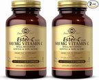 Solgar Ester-C Plus 500 mg Vitamin C (Ascorbate Complex) - 100 Vegetable Capsules, Pack of 2 - Antioxidant & Immune Support - Non GMO, Vegan, Gluten Free, Kosher - 200 Total Servings