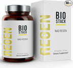 BIOSTACK NAD Regen (30 Days Supply) - Advanced NAD+ Supplement with NAD3, Yüth Spermidine, Resveratrol, Niacinamide | NMNH Alternative | Anti Aging, Longevity & Cellular Health, Vitamin B3 Complex