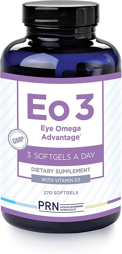 Eye Omega Advantage (Eo3) Supplement - 270 Softgels, 90-Day Supply - Re-Esterfied Omega 3 Triglyceride Form Eye Vitamins with 920mg EPA, 920mg DHA, Lutein & Zeaxanthin for Macula, Retina Support