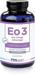 Eye Omega Advantage (Eo3) Supplement - 270 Softgels, 90-Day Supply - Re-Esterfied Omega 3 Triglyceride Form Eye Vitamins with 920mg EPA, 920mg DHA, Lutein & Zeaxanthin for Macula, Retina Support