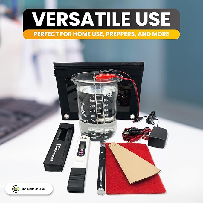 Original 12V Ionic-Nano Colloidal Silver Generator Kit with 99.995% Pure Silver Wire – Just Add Distilled Water and a Jar!