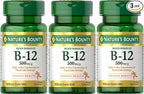 Nature's Bounty B-12 Quick Dissolve Tablets 500 Mcg, 300 Tablets (3 X 100 Count Bottles)