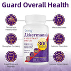 Akkermansia Supplement - 300 Billion AFU Akkermansia Muciniphila, Akkermansia Probiotic for Women & Men, for Boost, Digestive, Gut, Immunity, Enhances Gut Lining Function & Intestinal Walls, 120 Count